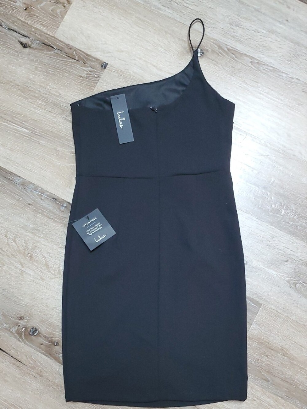 Lulus Black One-Shoulder Sheath Dress - Picture 2 of 6